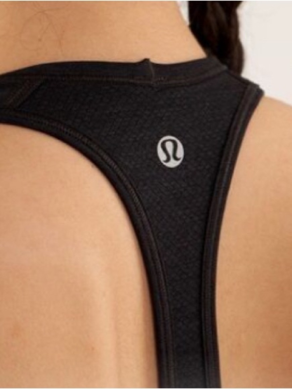 lululemon athletica Black Racerback Support Sports Bra